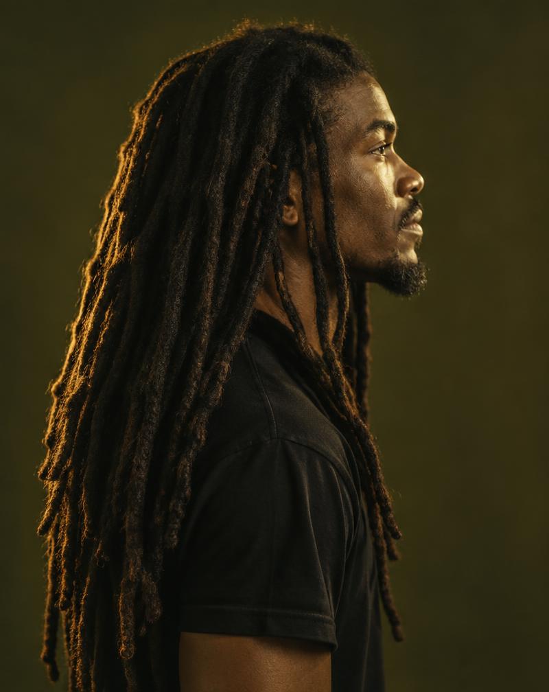 Natural hair and loc portrait from the House