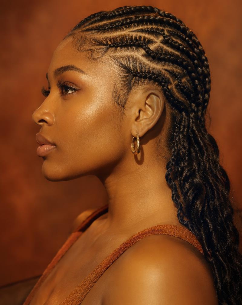 Natural hair and loc portrait from the House